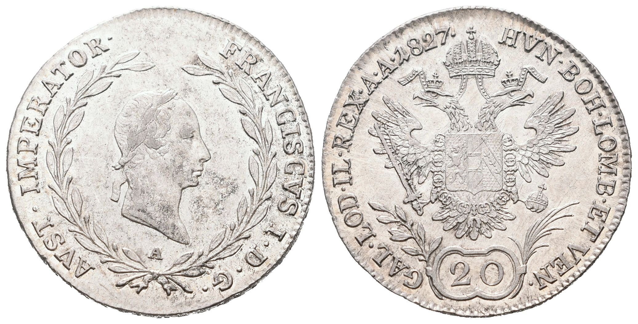 František II., 20 Krejcar 1827 A