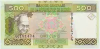Guinea, 500 Francs 2006, P.39a