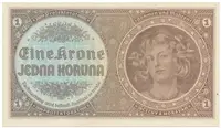 Protektorát Čechy a Morava, 1 Koruna b.d. (1940), tisk TB NBČM, série A, Hej.30aA - fotografie 2