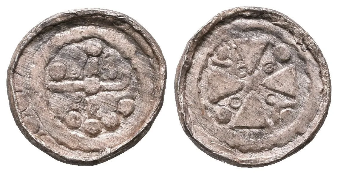 Denár (Sachsenpfennig/Randpfennig), minc. Merseburg nebo Halle, pod. — 1