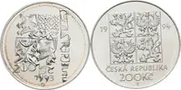200 Kč 1993 - Ústava, kapsle, certifikát poškozený + — 2