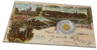 Zlatá mince Zámek Hluboká - dobová pohlednice - fotografie 3