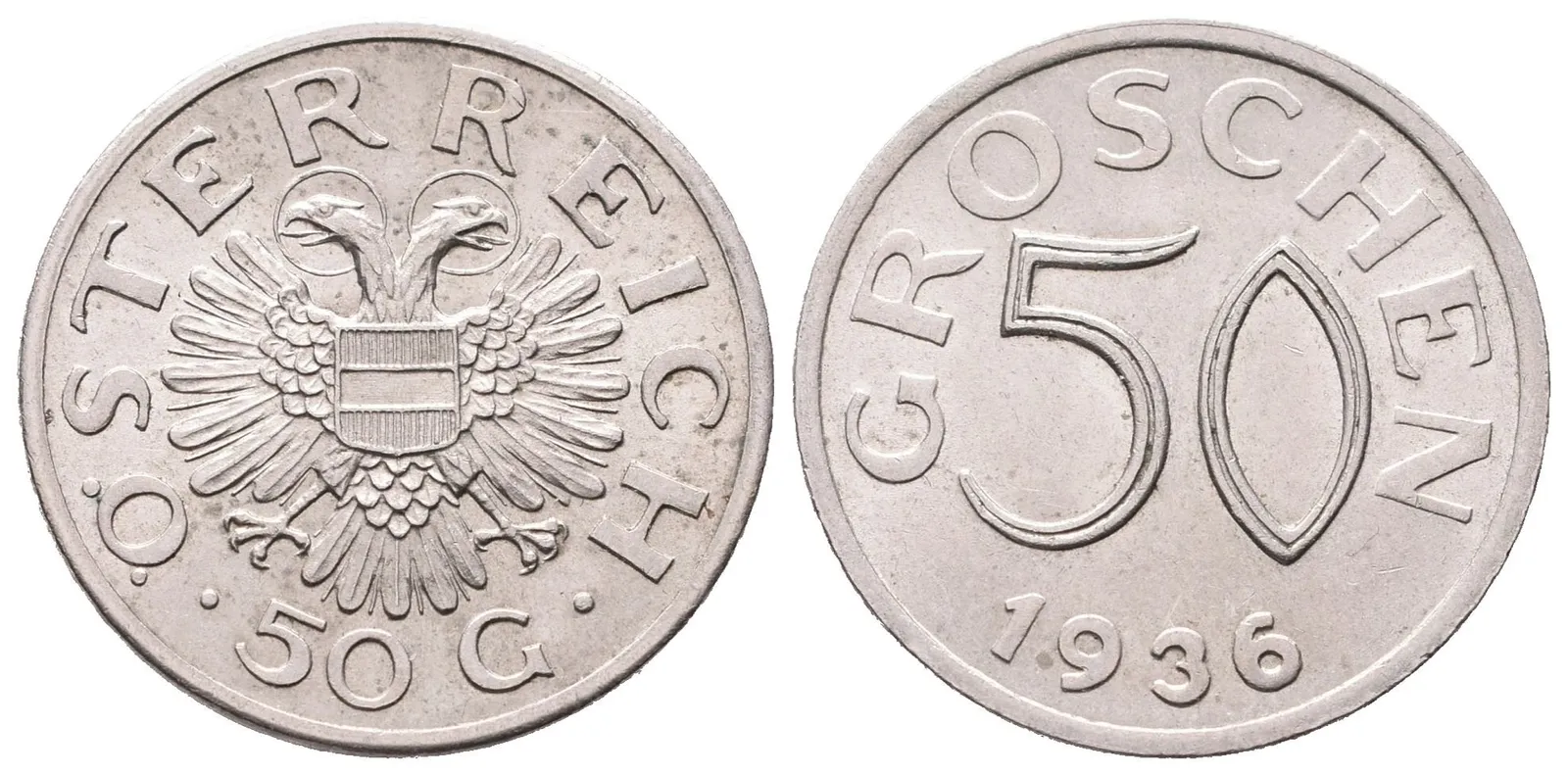 Rakousko, 50 Groschen 1936