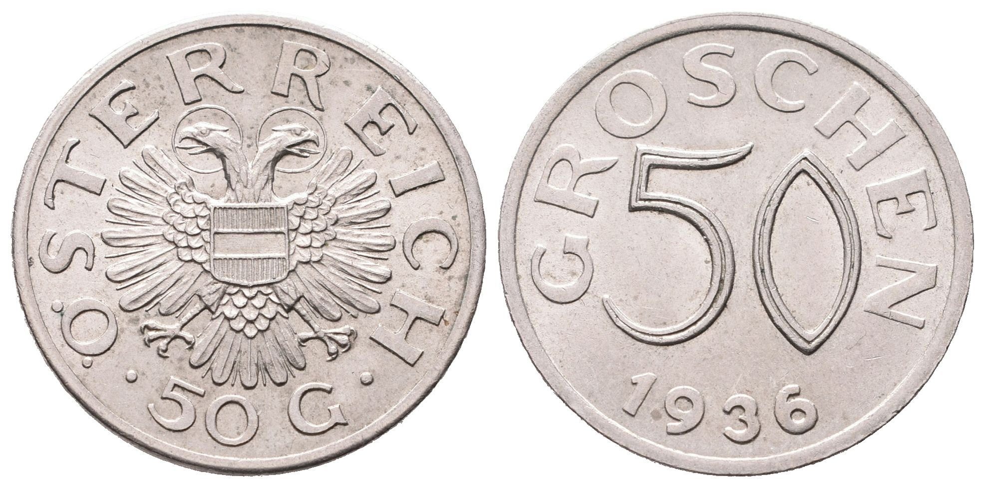 Rakousko, 50 Groschen 1936