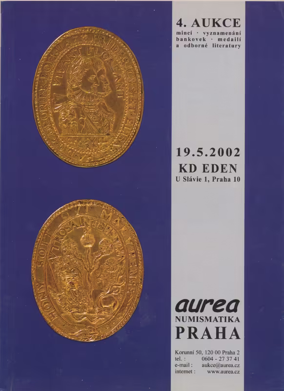 4. Aukce - mincí • vyznamenání • bankovek • medailí a odborné literatury