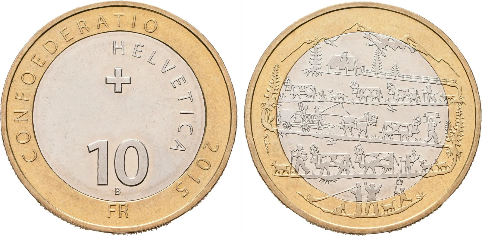 Švýcarsko, 10 Frank 2015 - Návrat z Alp