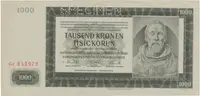 1000 Koruna 1942, II. vydání, SPECIMEN, Hej.39b.S1