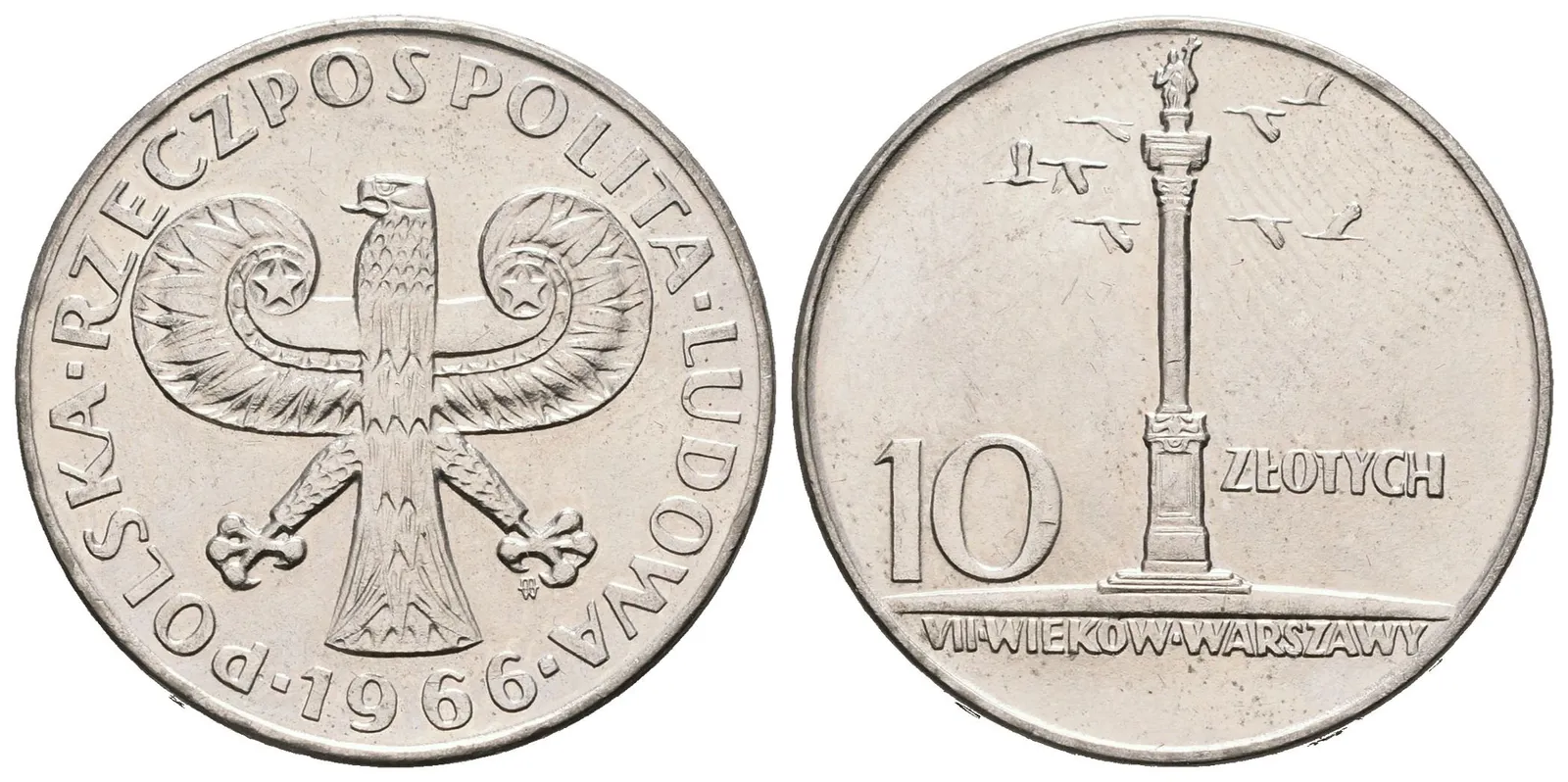Polsko, 10 Zlotý 1966 - Pamětní