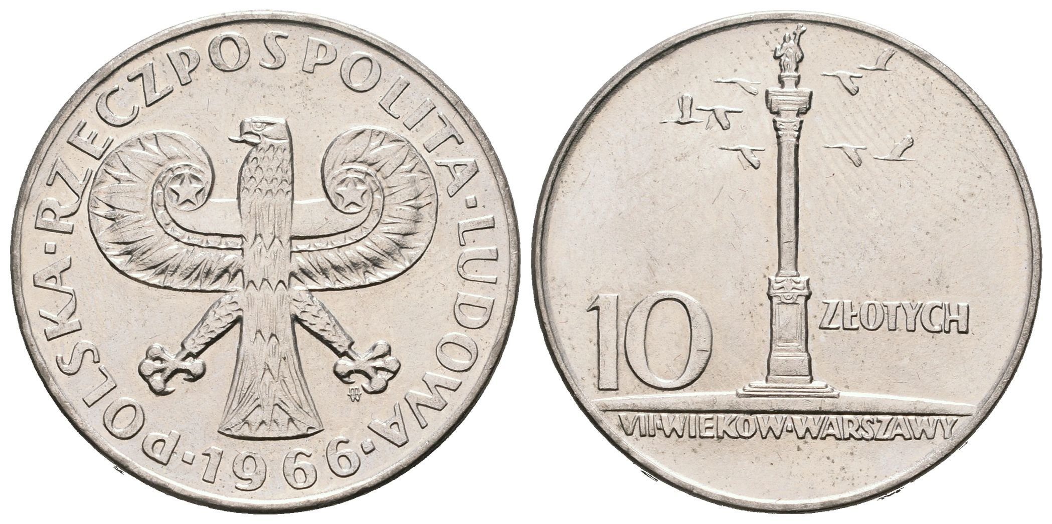 Polsko, 10 Zlotý 1966 - Pamětní
