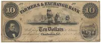 USA, South Carolina, Charleston, 10 Dollars 1. 12. 1853