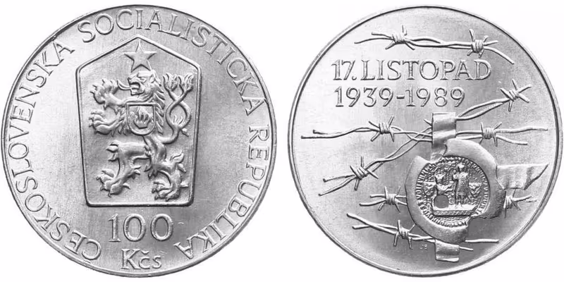 100 Kčs 1989 - 17. listopad 1939