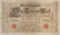 Německo, 1000 Mark 1903, Ro.21, 1x natrž. 4 mm