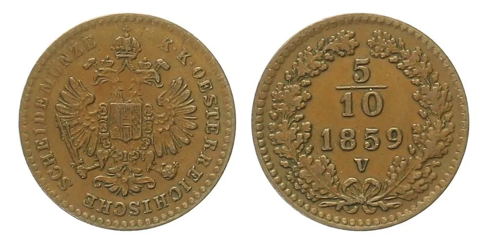 Rakouská a spolková měna, 1857 - 1892 — 1