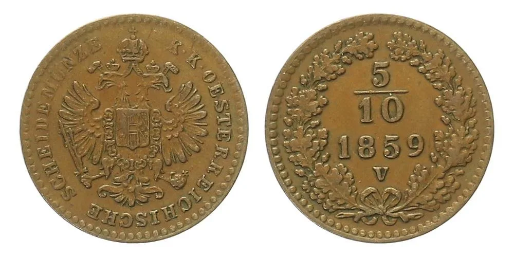 Rakouská a spolková měna, 1857 - 1892 — 1