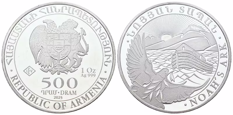 Arménie, 500 Dram 2025 - 1 Oz (Noemova archa)