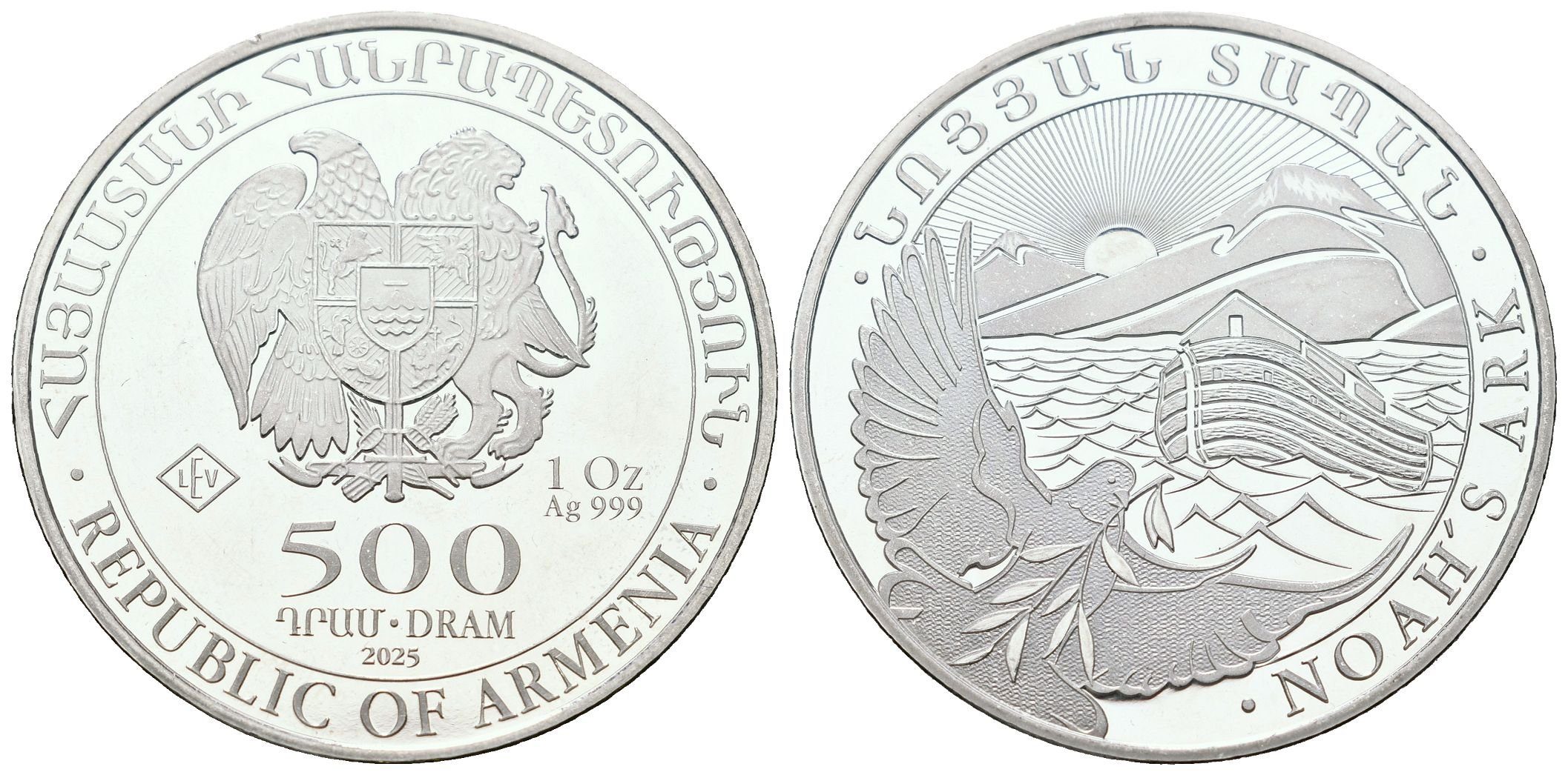 Arménie, 500 Dram 2025 - 1 Oz (Noemova archa)