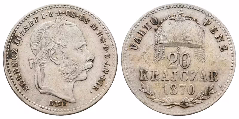 20 Krejcar 1870 GYF