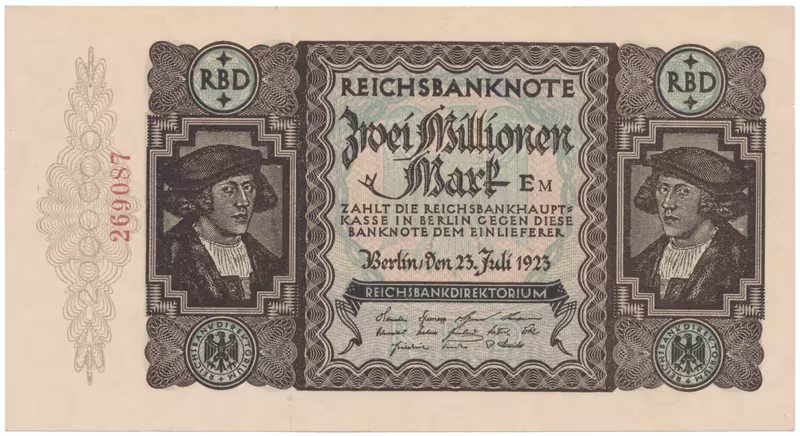 Německo, 2 Millionen Mark 1923, Ro.89b