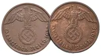 III. říše, 2 Pfennig 1938 E, 1939 E - fotografie 2
