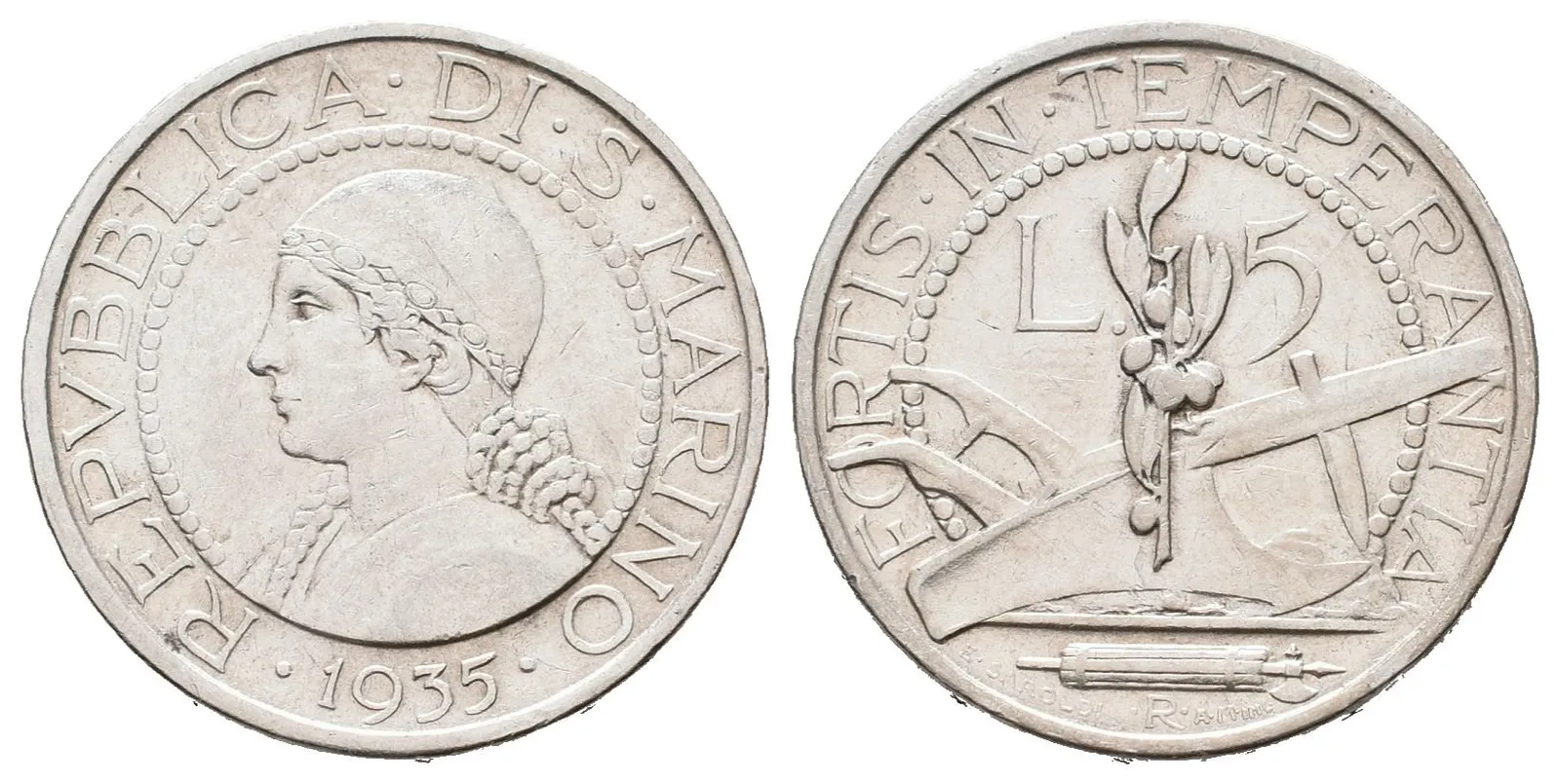 San Marino, 5 Lira 1935
