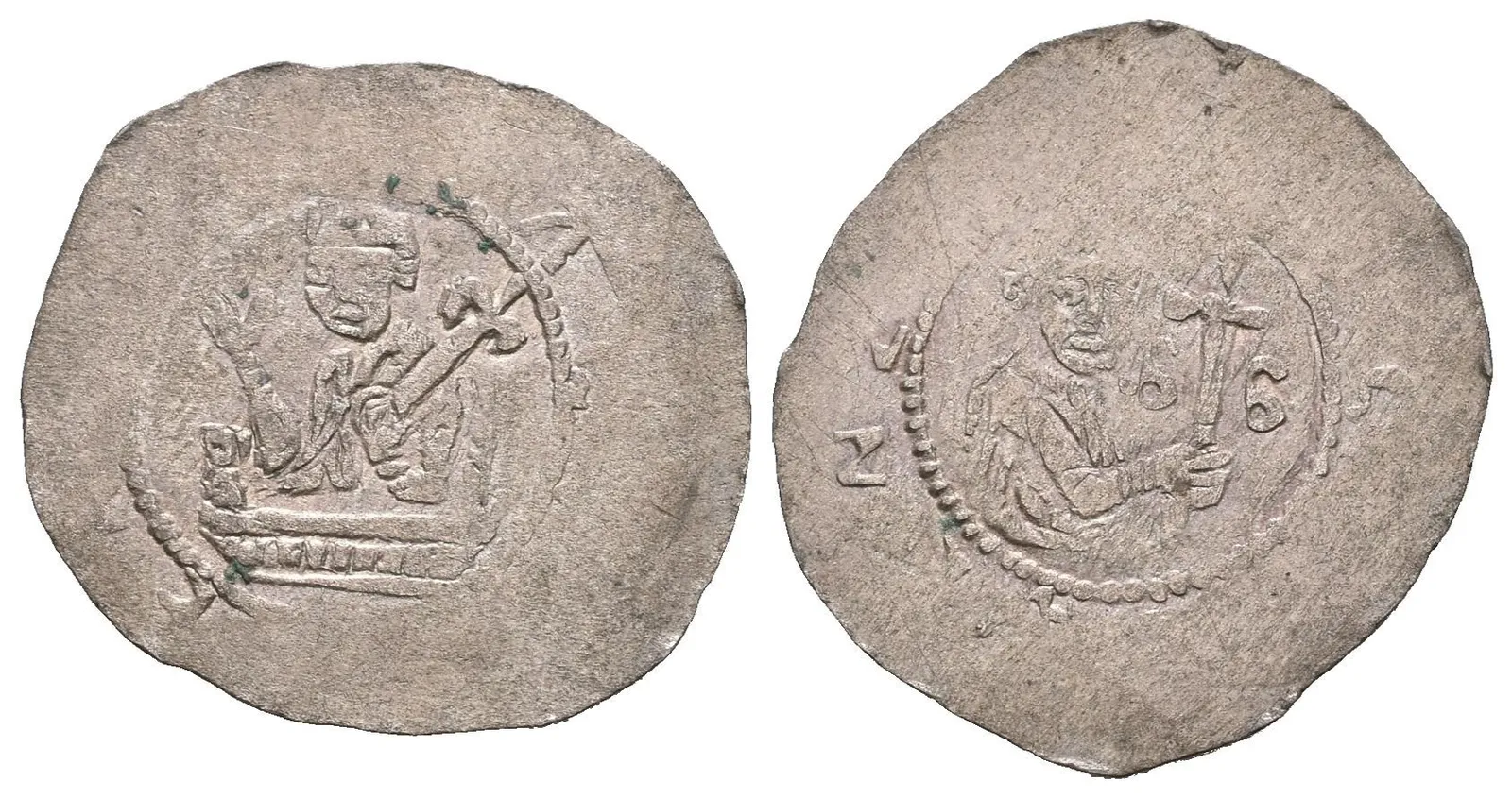 Denár, Cach 663, nedor. opisy, pěkná patina (1,40 g) — 1