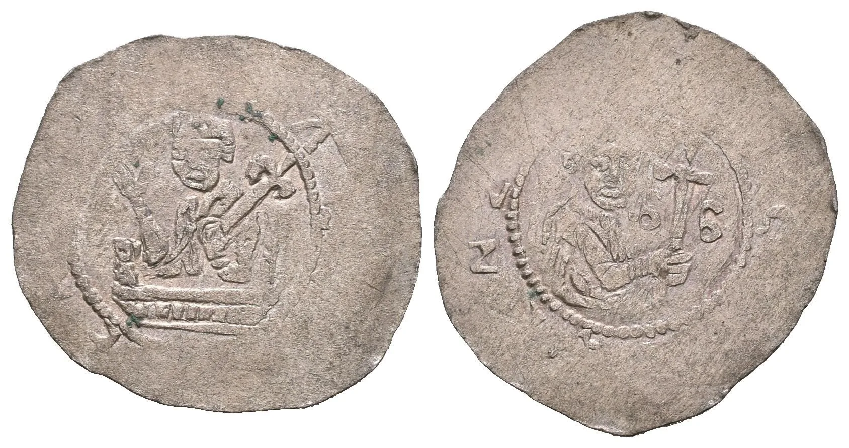 Denár, Cach 663, nedor. opisy, pěkná patina (1,40 g) — 1