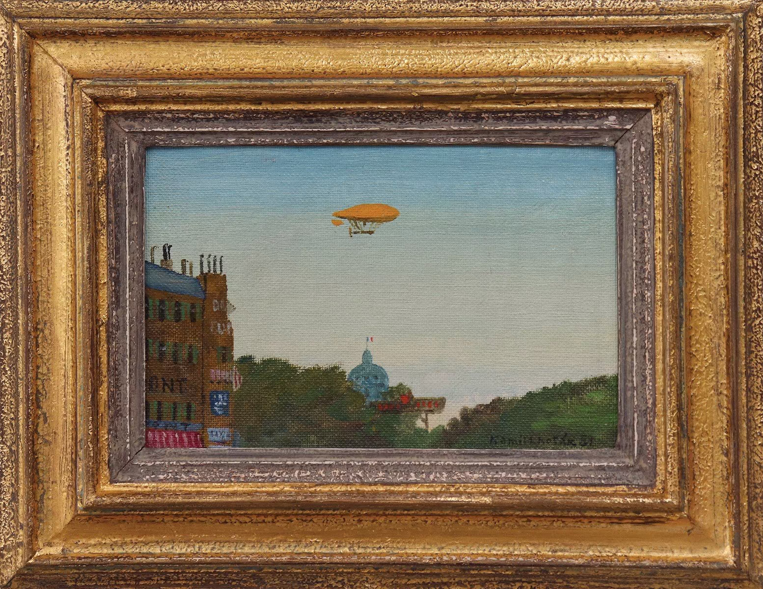 Kamil Lhoták: Kamil Lhoták (1912 - 1990) - Vzducholoď nad Paříží, 1981