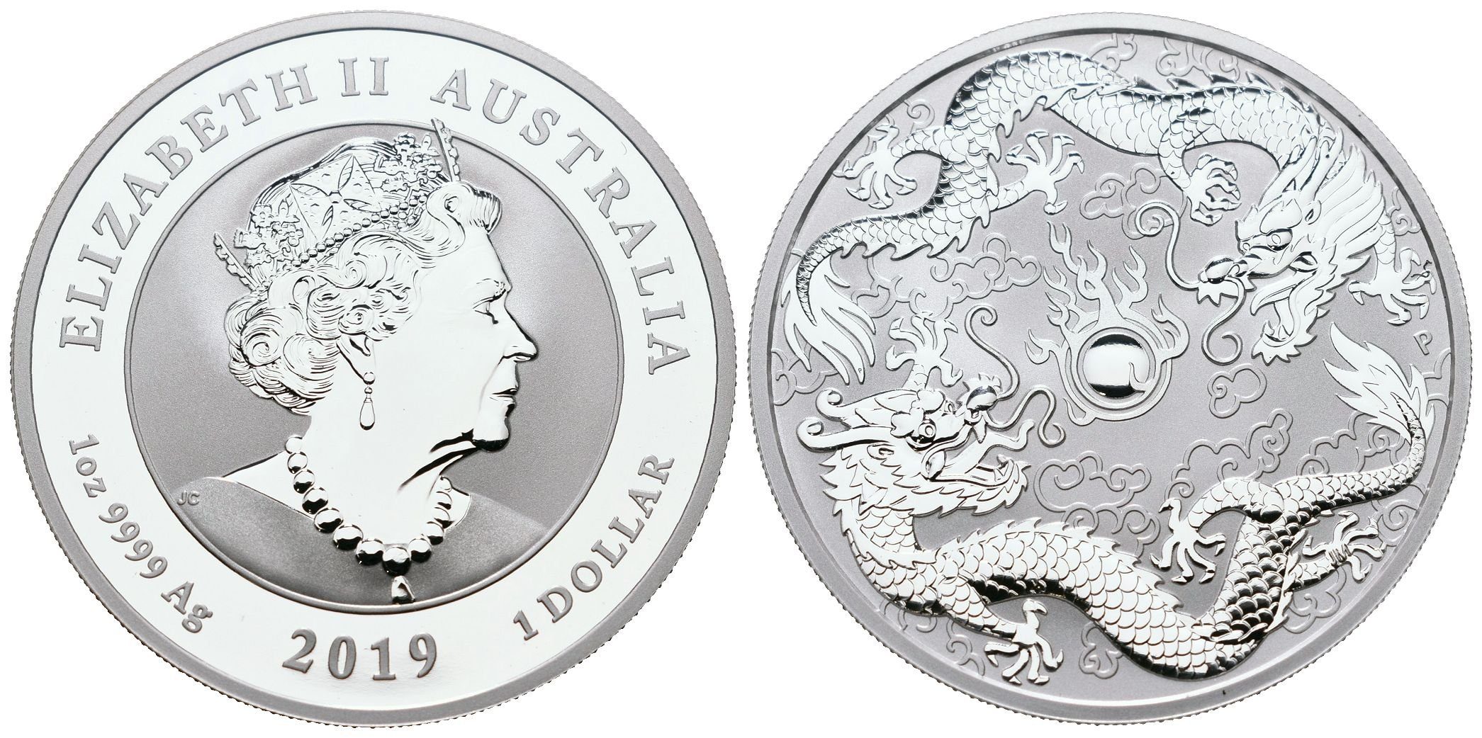Austrálie, 1 Dollar 2019 - 1 Oz (Draci)