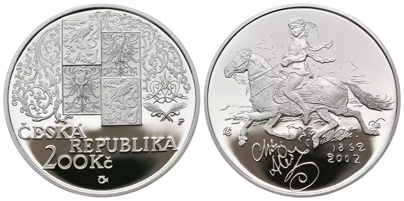 200 Kč 2002 - Mikoláš Aleš, PROOF