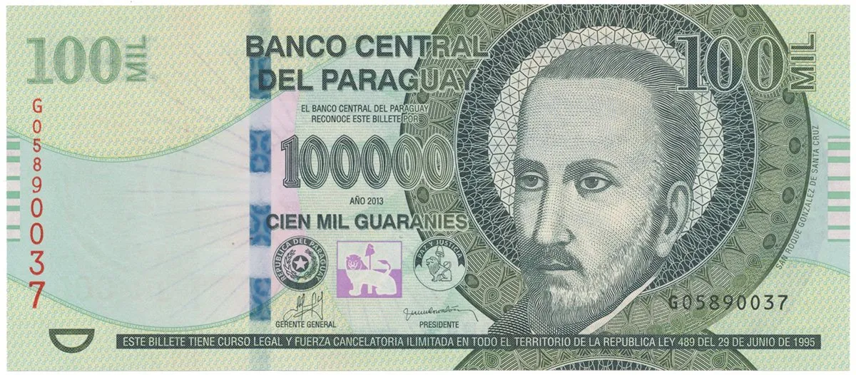 Paraguay, 100.000 Guaranies 2013, P.237a