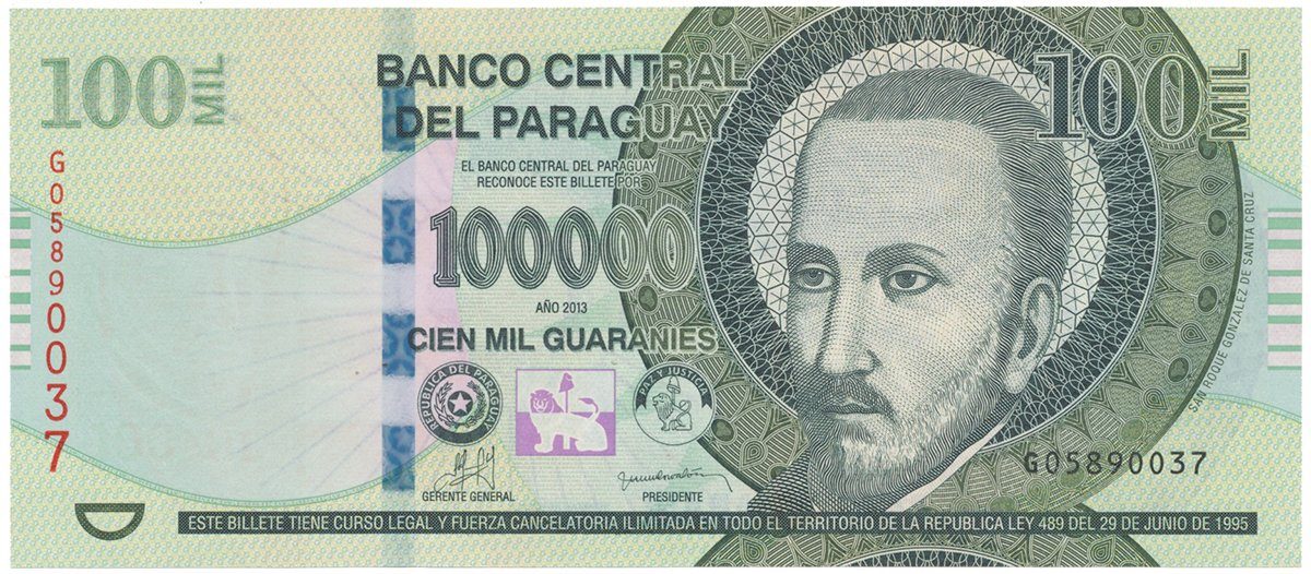 Paraguay, 100.000 Guaranies 2013, P.237a