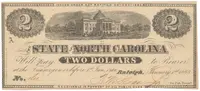 USA, North Carolina, 2 Dollars 1. 1. 1863