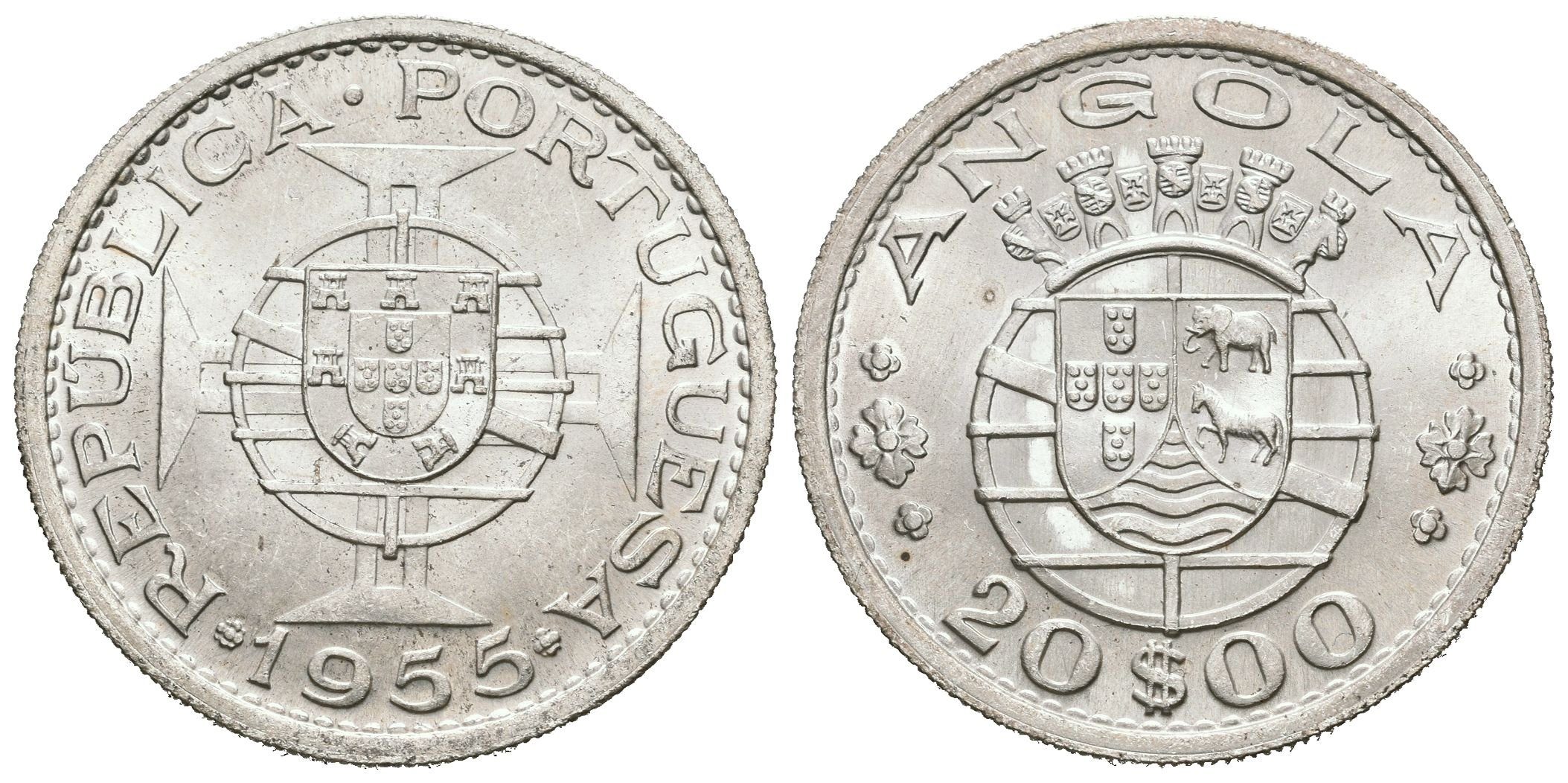 Portugalská Angola, 20 Escudos 1955