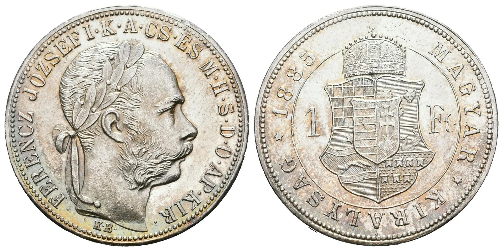 Zlatník 1885 KB, luxusní zachovalost, zrcadlový ražební lesk, — 1