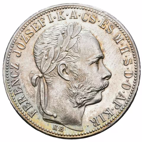 Zlatník 1885 KB, luxusní zachovalost, zrcadlový ražební lesk,