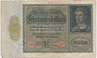 Německo, 10.000 Mark 1922, velký formát, Ro.68a
