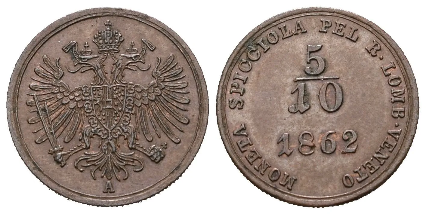 5/10 Soldo 1862 A