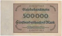 Německo, 500000 Mark 1923, Ro.87b - fotografie 2