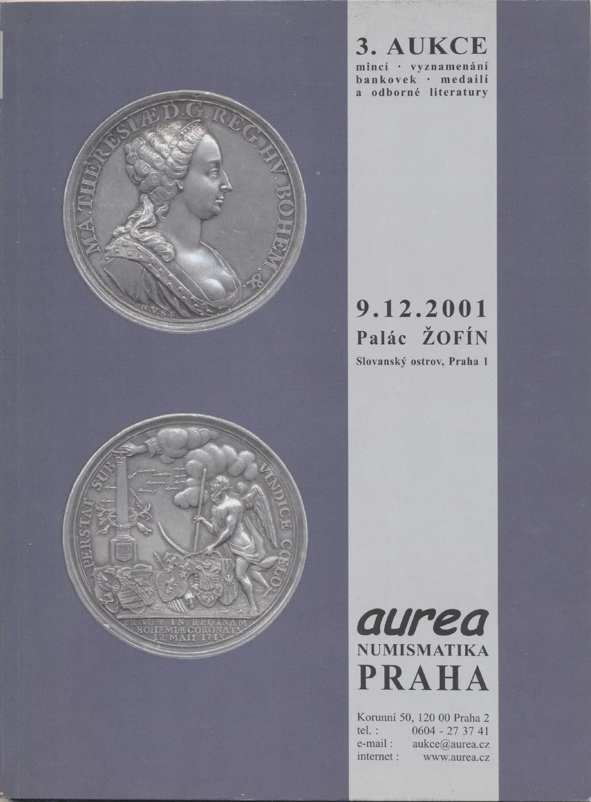 3. Aukce - mincí • vyznamenání • bankovek • medailí a odborné literatury