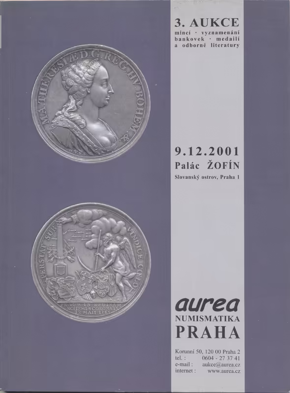 3. Aukce - mincí • vyznamenání • bankovek • medailí a odborné literatury