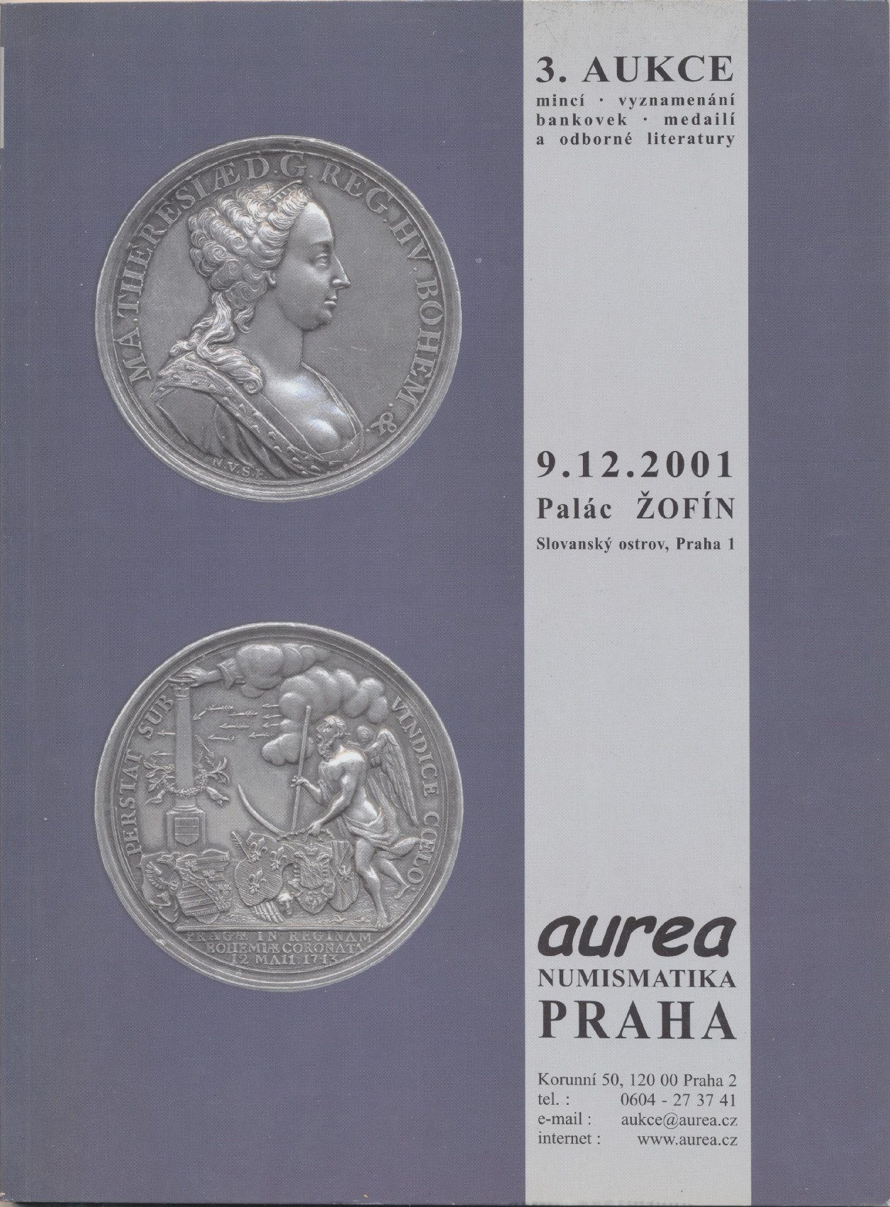 3. Aukce - mincí • vyznamenání • bankovek • medailí a odborné literatury
