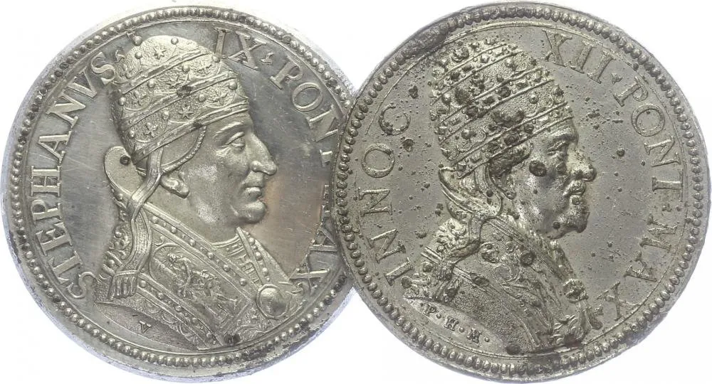 Vatikán - životopisné medaile, cca 18. století — 1