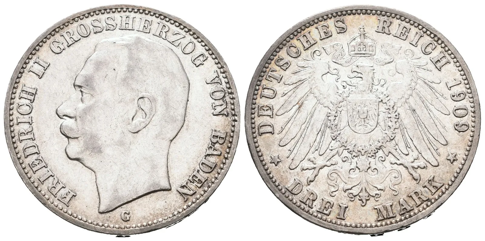 Baden, 3 Marka 1909 G