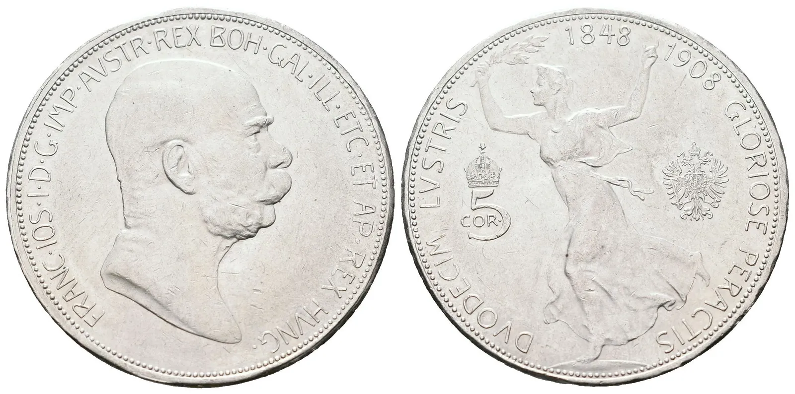 5 Koruna 1908 - jubilejní
