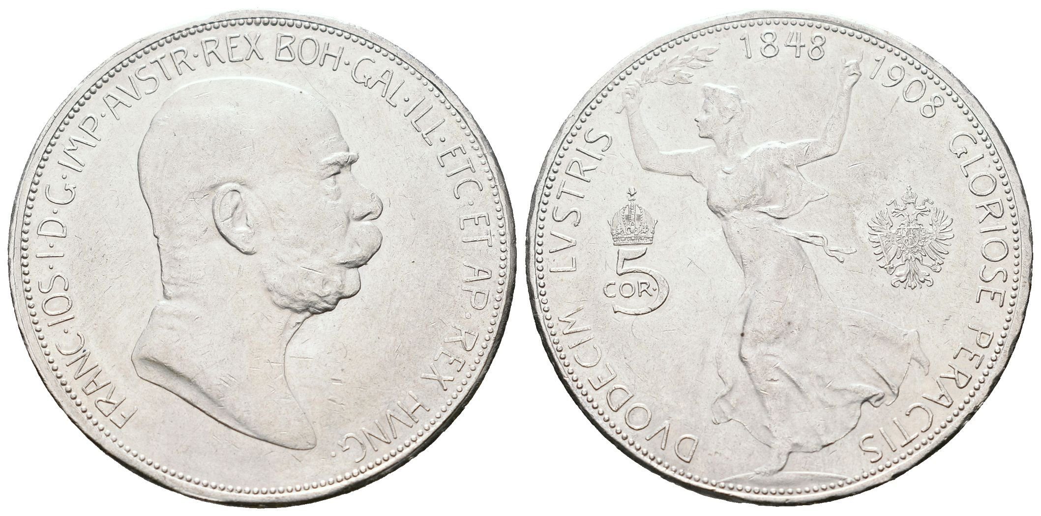 5 Koruna 1908 - jubilejní