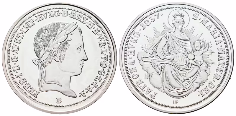 Replika - Historický 1/2 tolar - Ferdinanda V. 1837