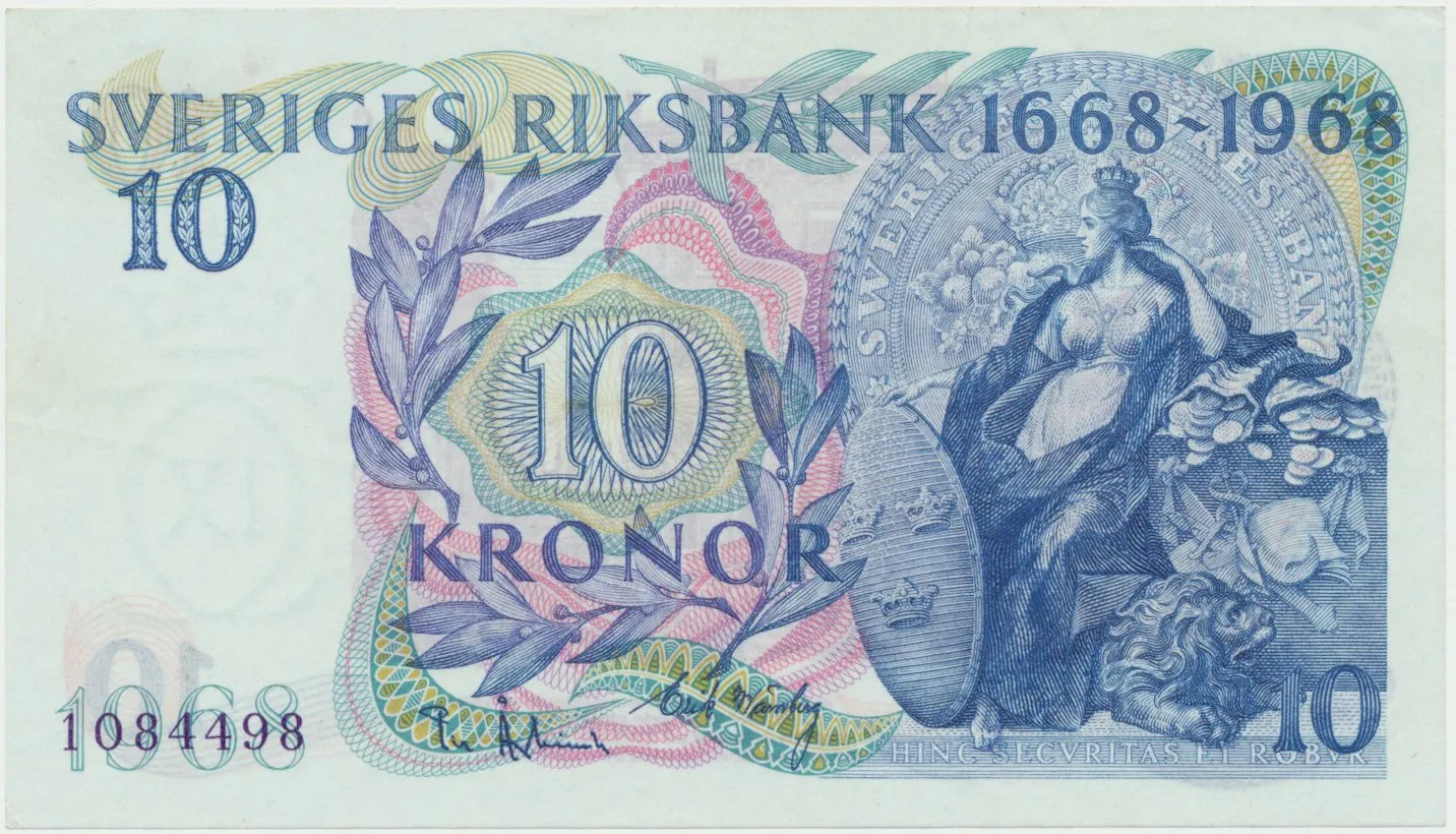 Švédsko, 10 Kronor 1958, jubilejní, P.56