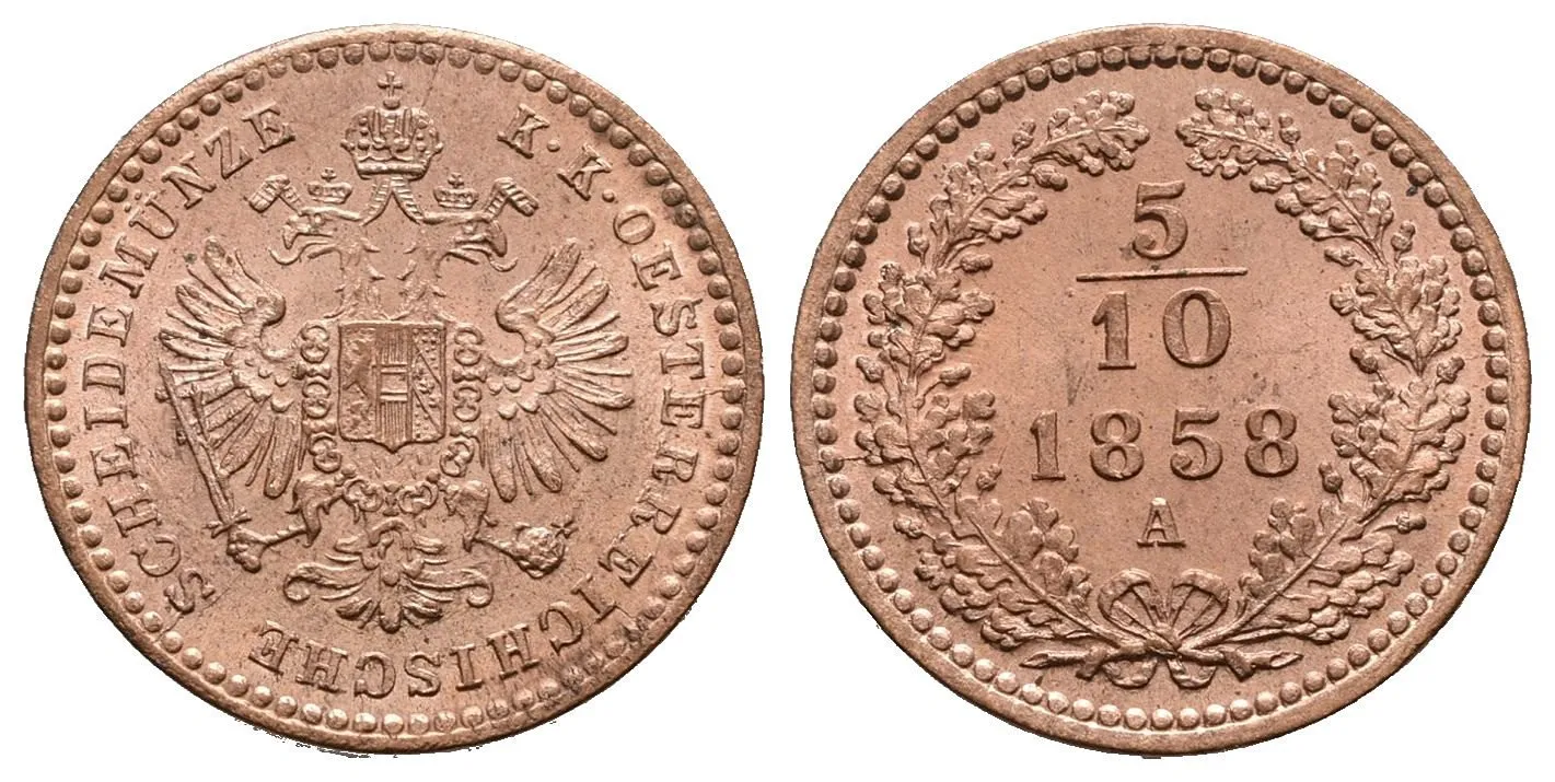 Rakouská a spolková měna, 1857 - 1892 — 1