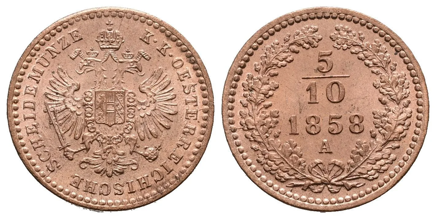 Rakouská a spolková měna, 1857 - 1892 — 1