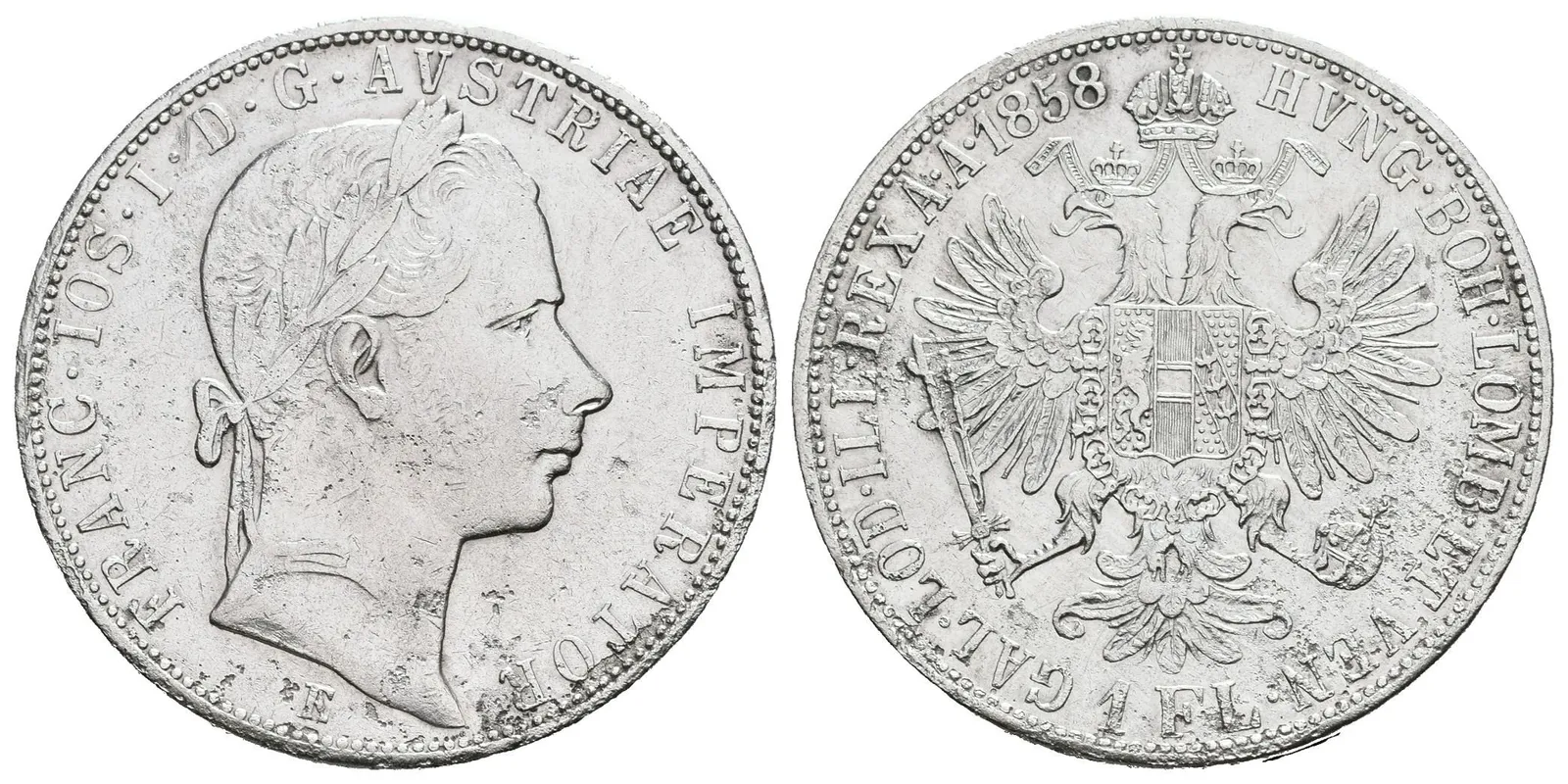 Zlatník 1858 E, patina, škr. — 1